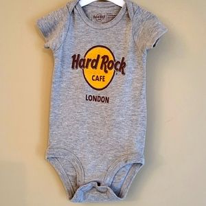 Hard Rock Cafe grey onesie/bodysuit